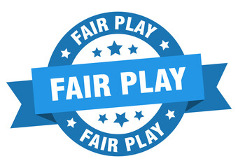 fair play round ribbon isolated label. fair play sign