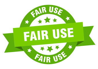 fair use round ribbon isolated label. fair use sign