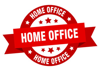 home office round ribbon isolated label. home office sign