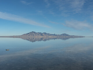 Mountain Reflection on the Salt Flats