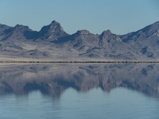 Mountain Reflection on the Salt Flats