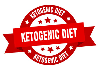 ketogenic diet round ribbon isolated label. ketogenic diet sign