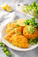 Crispy schnitzel with cornflakes