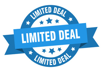 limited deal round ribbon isolated label. limited deal sign