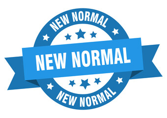 Fototapeta premium new normal round ribbon isolated label. new normal sign