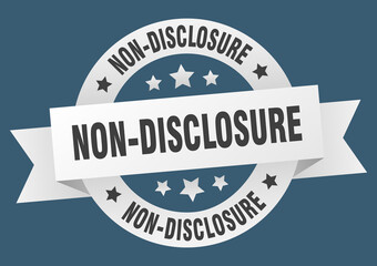 non-disclosure round ribbon isolated label. non-disclosure sign