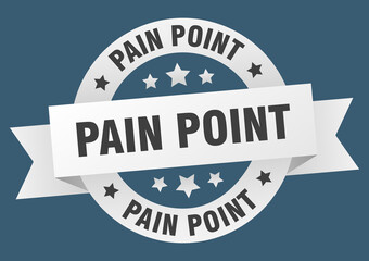 pain point round ribbon isolated label. pain point sign