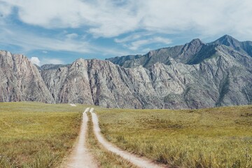 Road in Altay mountains