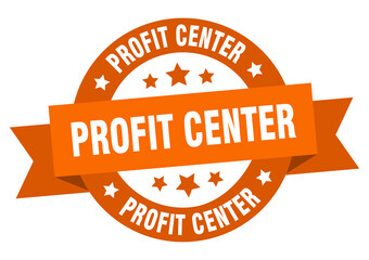 profit center round ribbon isolated label. profit center sign