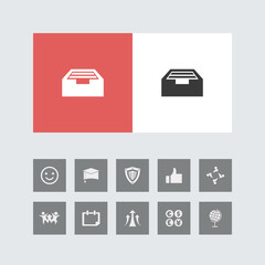 Creative Drawer Icon with Bonus Icons.