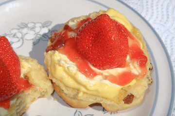 Fruit Scone with a Strawberry on top