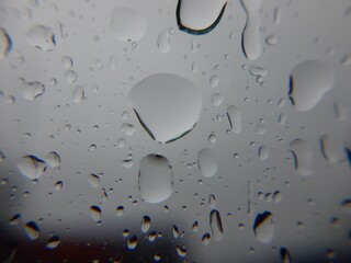 Picture of Drops of water on a glass