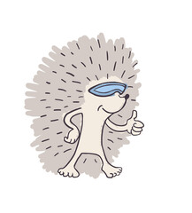 Creative design of funny hedgehog