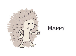 Creative design of funny hedgehog