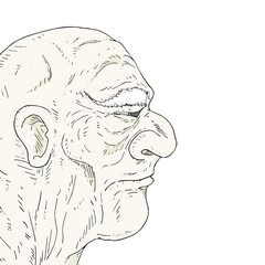 Design of old man face