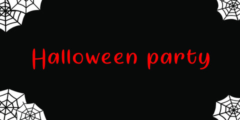 Fototapeta premium Halloween party. Banner, flyer for Halloween. Vector illustration