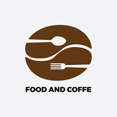 coffee bean/spoon/cutlery for cafe or restaurant logo designs