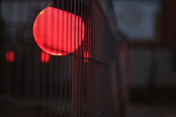 red lantern in the night