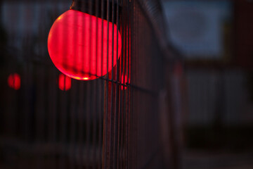 red light bulb