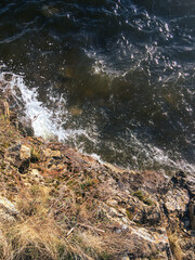 waves on the rocks