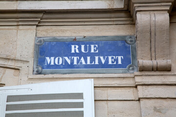 Montalivet Street Sign; Paris