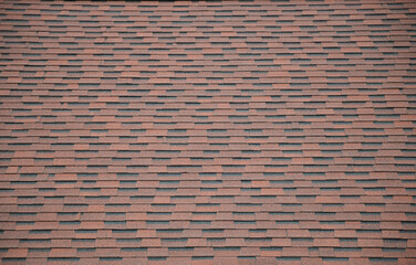 Roof texture of flexible bituminous tiles