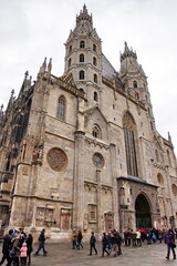 St. Stephens Cathedral in Vienna, Austria. St Stephens Cathedral is the most important religious building in Vienna.