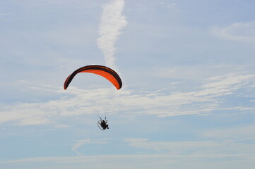 paraglider in the sky