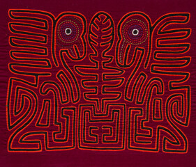 Traditionelle Mola Art der Kuna Indianer