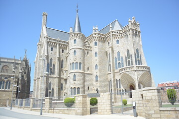 Fototapeta na wymiar Episcopal Palace of Astorga, León, Spain. 