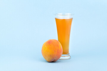 Glass of peach juice