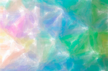 Abstract illustration of blue, red, yellow and green Watercolor background