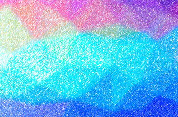 Abstract illustration of blue, yellow and green Low Coverage Color Pencil background