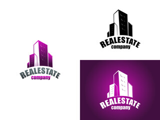 Obraz premium real estate building and construction logo vector illustration