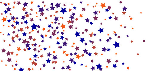 Shooting stars confetti. Multi-colored stars. Holiday background. Abstract texture on a white background. Design element. Vector illustration, EPS 10