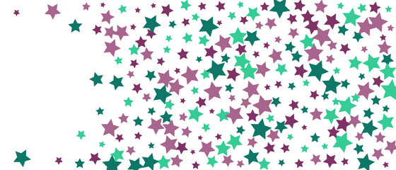 Shooting stars confetti. Multi-colored stars. Holiday background. Abstract texture on a white background. Design element. Vector illustration, EPS 10