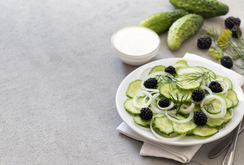 salad with cucumber and radish