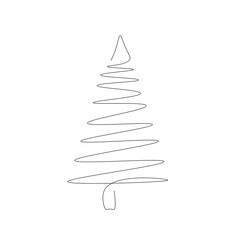 Christmas tree tree on white background vector illustration 