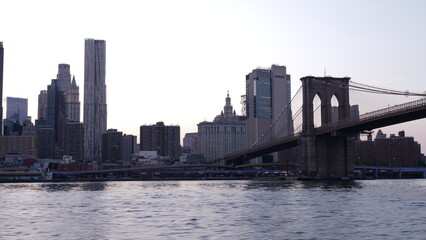 Naklejka premium landscape of lower manhattan NYC 