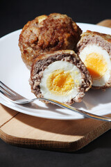 Scottish eggs - national dish of the cuisine of Scotland