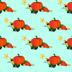 Orange pumpkin pattern from vector halloween illustrations.
