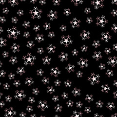 Geometric star pattern. Vector star pattern on black background