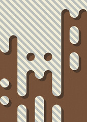 Abstract Rounded Color Lines halftone transition background illustration