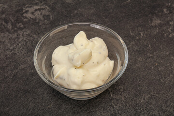 Caesar cream sauce with parmesan and herbs