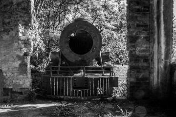 Old abandoned railroad car 