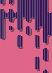 Abstract Rounded Color Lines halftone transition background illustration