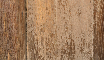old wooden wall with old cracked colour