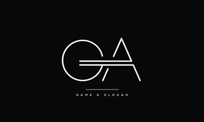 Fototapeta GA ,AG ,G ,A  Abstract Letters Logo Monogram obraz