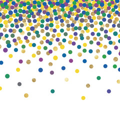 Falling Confetti Background - Colorful confetti falling on solid white background