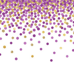 Falling Confetti Background - Colorful confetti falling on solid white background
